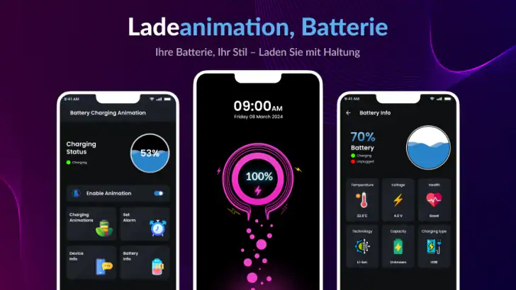 Ladeanimationen, Batterie feature graphic