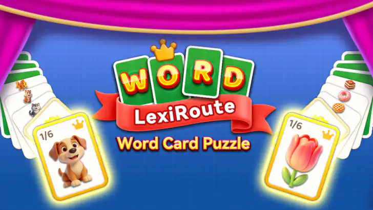 LexiRoute:Word Card Puzzle feature graphic