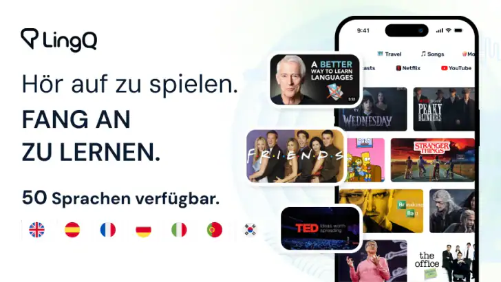 LingQ: Sprachen Schnell Lernen feature graphic