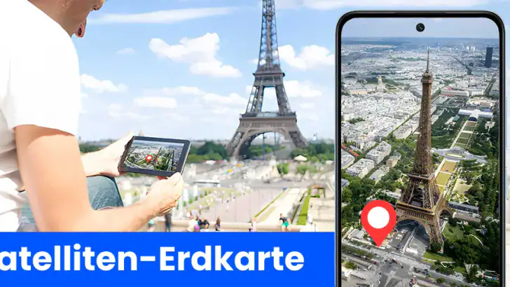 Live-Erdkarte – GPS-Satellit feature graphic