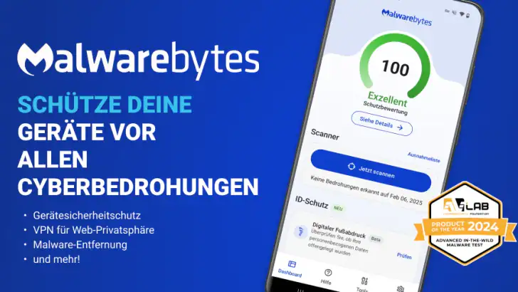 Malwarebytes Mobile Sicherheit feature graphic
