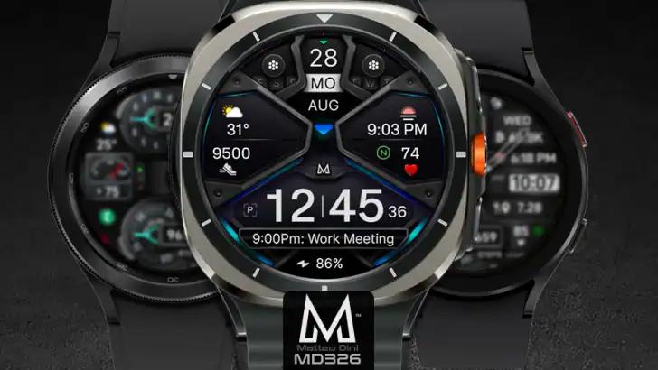 MD326 3D Modern Watch Face feature graphic
