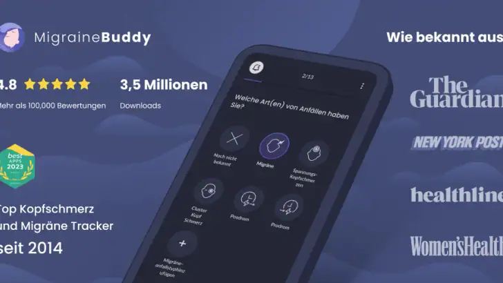 Migraine Buddy feature graphic