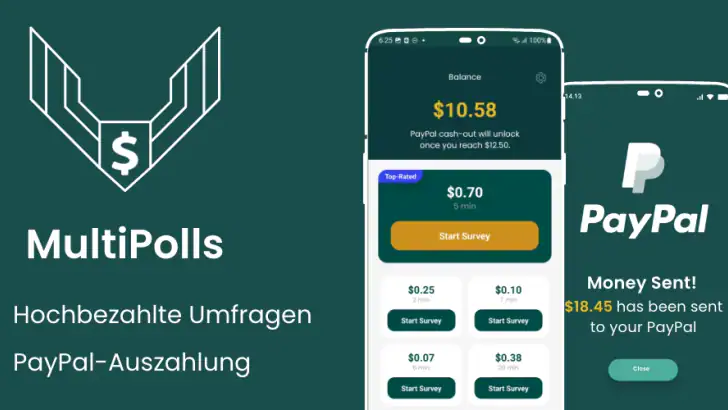 MultiPolls - Umfragen für Geld feature graphic