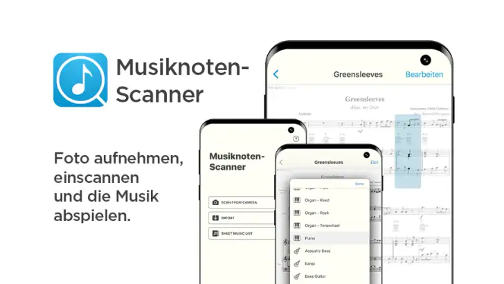 Musik Noten Scanner, Leser Pro feature graphic