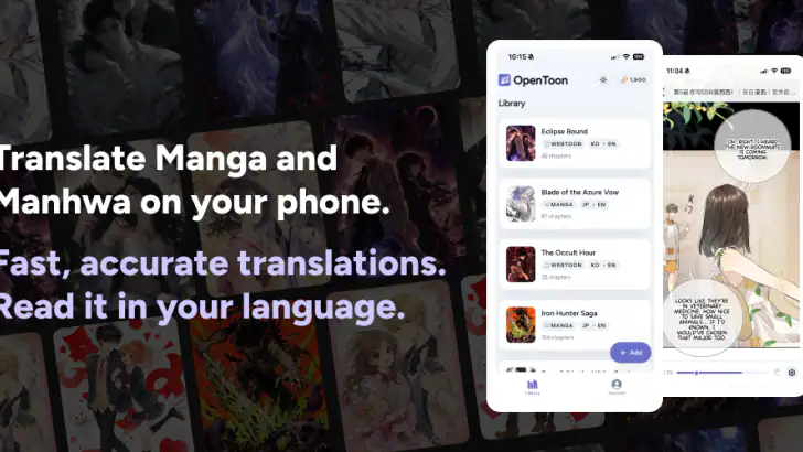 OpenToon - Manga Übersetzer feature graphic