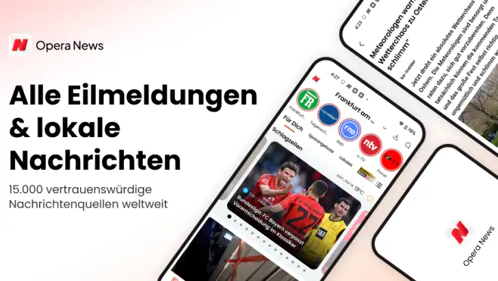 Opera News: lokale Nachrichten feature graphic