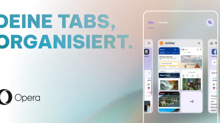 Opera: Privater VPN Browser feature graphic