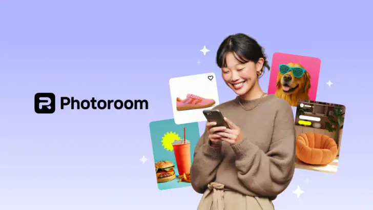 Photoroom: KI-Fotoeditor feature graphic