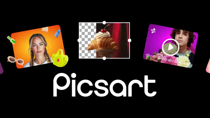 Picsart Bilder bearbeiten AI feature graphic
