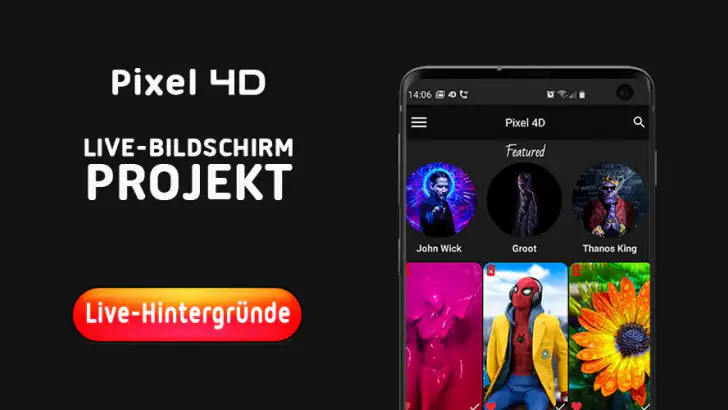 Pixel 4D™ Live-Hintergründe feature graphic