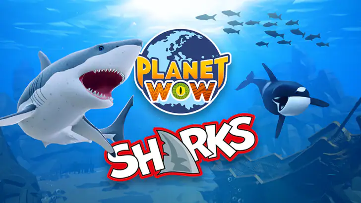 PLANET WOW® Sharks feature graphic