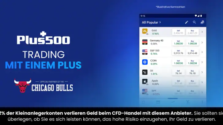 Plus500 Trading & Investieren feature graphic