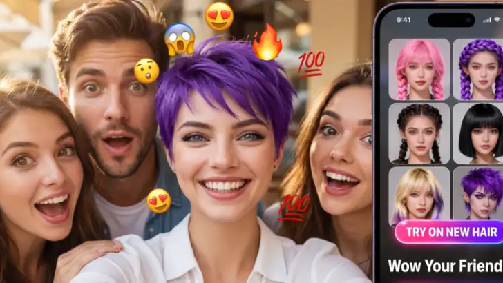Probieren Sie Haarschnitte KI feature graphic