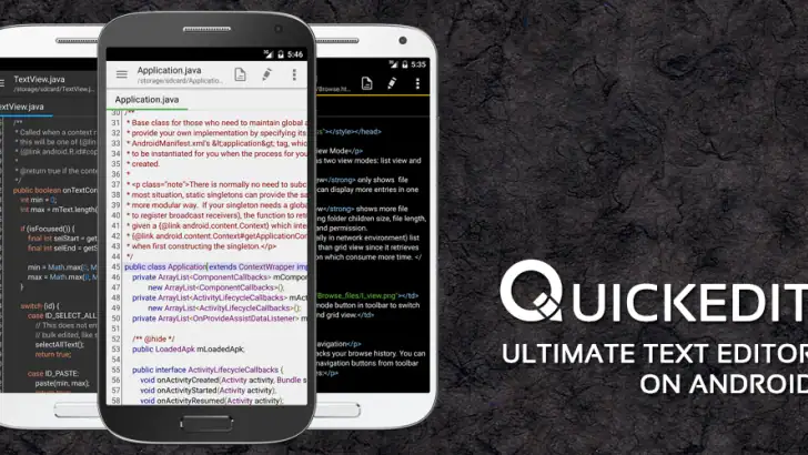 QuickEdit Text Editor Pro feature graphic
