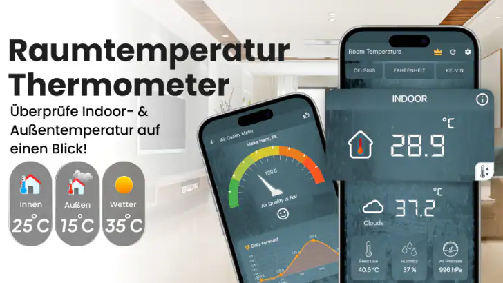 Raum temperatur messer feature graphic