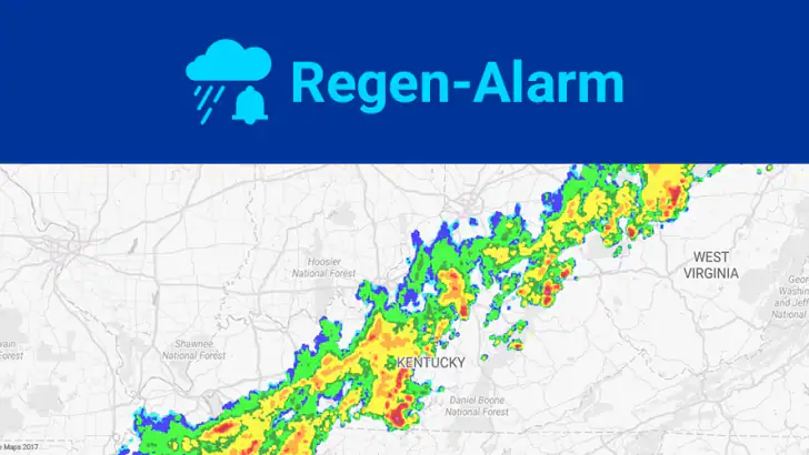 Regen-Alarm (Rain Alarm) feature graphic