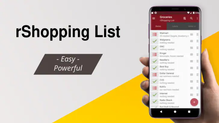 rShopping Einkaufsliste feature graphic