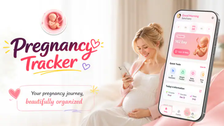 Schwangerschaft + Tracker-App feature graphic