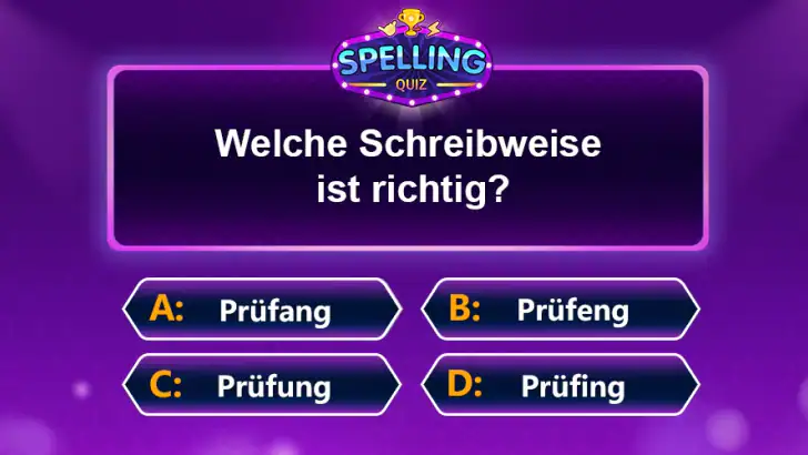 Spelling Quiz - Quiz-Wortspiel feature graphic