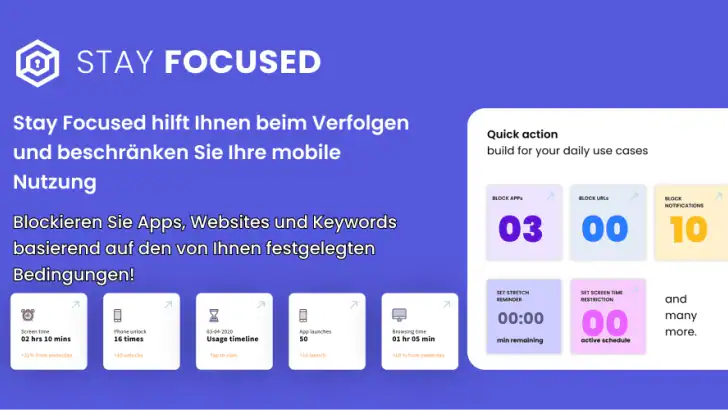 Stay Focused - App-Blocker feature graphic