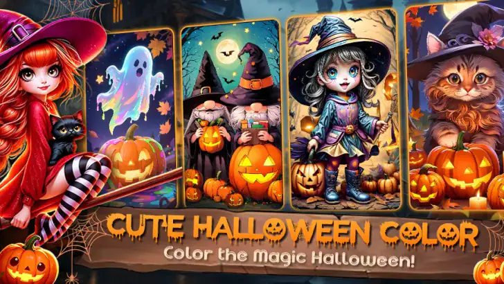 Süße Halloween-Farbe feature graphic