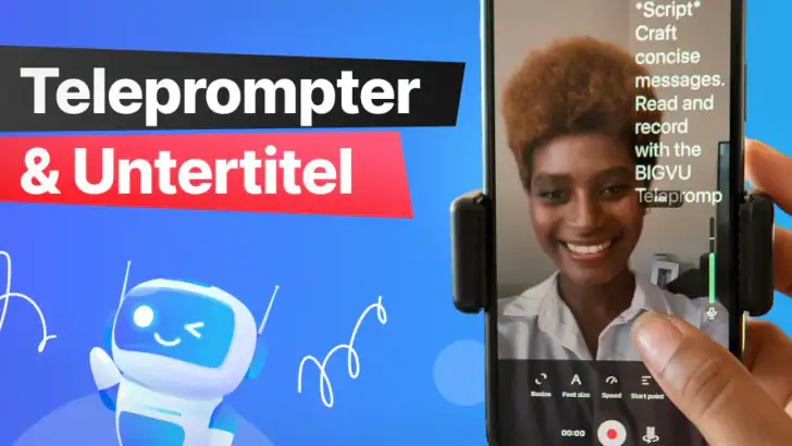 Teleprompter, Auto-Captions feature graphic
