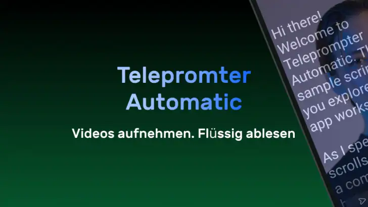 Teleprompter Automatic feature graphic