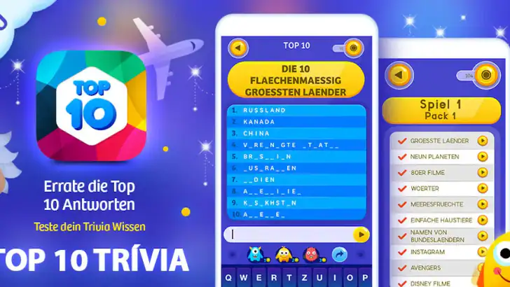 Top 10 Trivia Quiz Quizfragen feature graphic