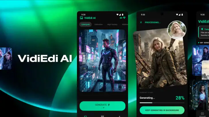 VidiEdi AI - AI Creators feature graphic