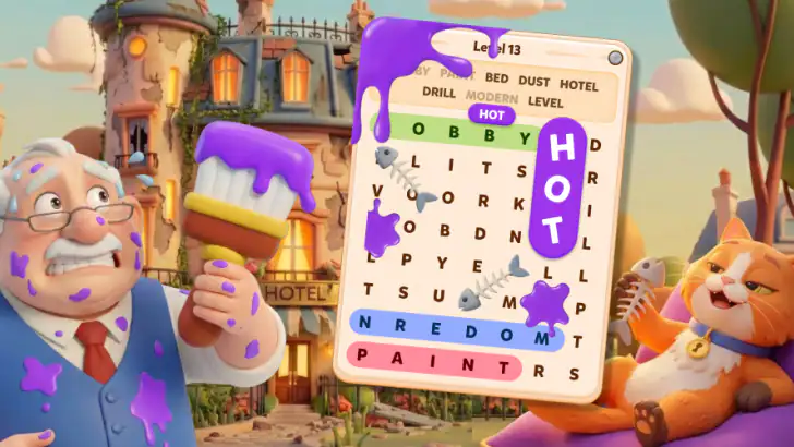 Word Search Hotel feature graphic