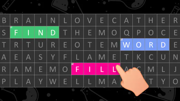Wortsuche: FillWords Offline feature graphic