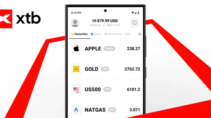 XTB Online Investing feature graphic