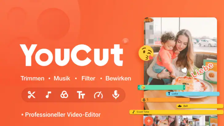 YouCut - Video Bearbeiten feature graphic