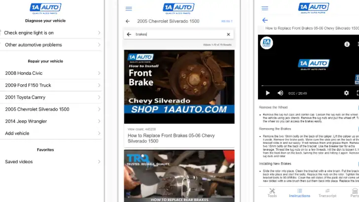 1A Auto: Parts & Repair Videos feature graphic