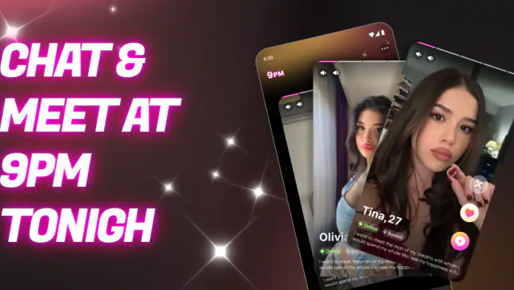 9PM - Match, Chat & Date feature graphic