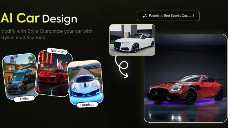 AI Car Designer Modify Style feature graphic