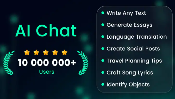 AI Chat・Ask Chatbot Assistant feature graphic