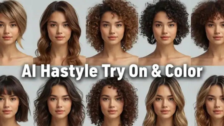 AI Hairstyle Try On & Color feature graphic