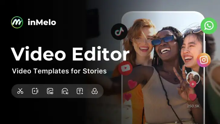 AI Video Editor, Reels: inMelo feature graphic
