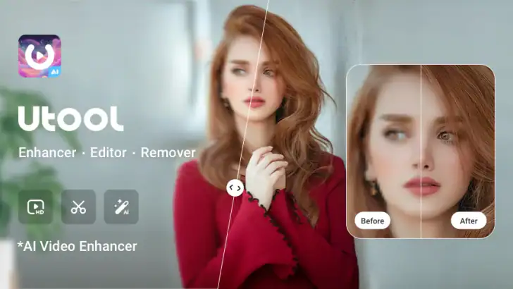 AI Video Enhancer - Utool feature graphic