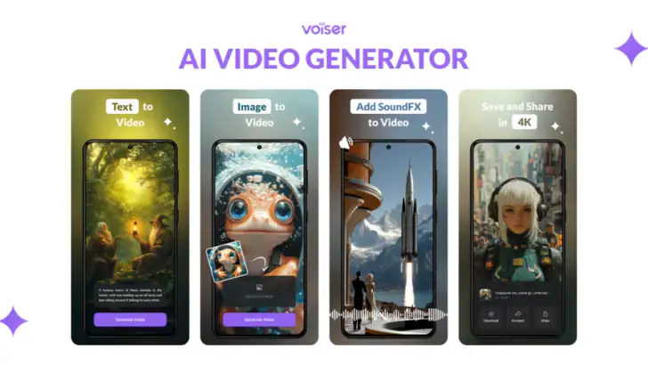 AI Video Generator: Voiser AI feature graphic