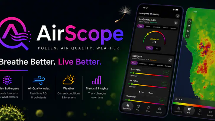 AirScope: Pollen & Air Quality feature graphic