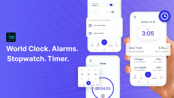 Alarm Clock Launcher feature graphic