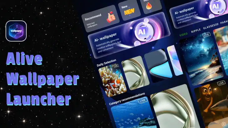 Alive Wallpaper Launcher feature graphic