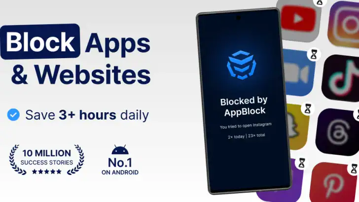 AppBlock - Block Apps & Sites feature graphic