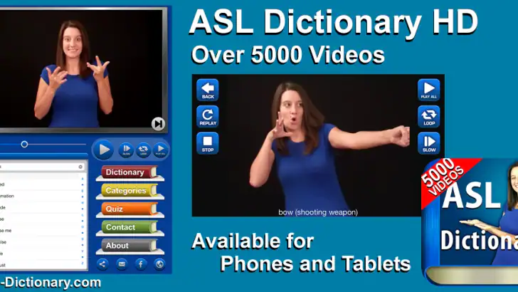 ASL Dictionary - Sign Language feature graphic