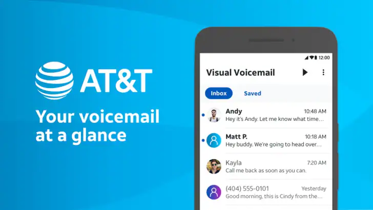 AT&T Visual Voicemail feature graphic
