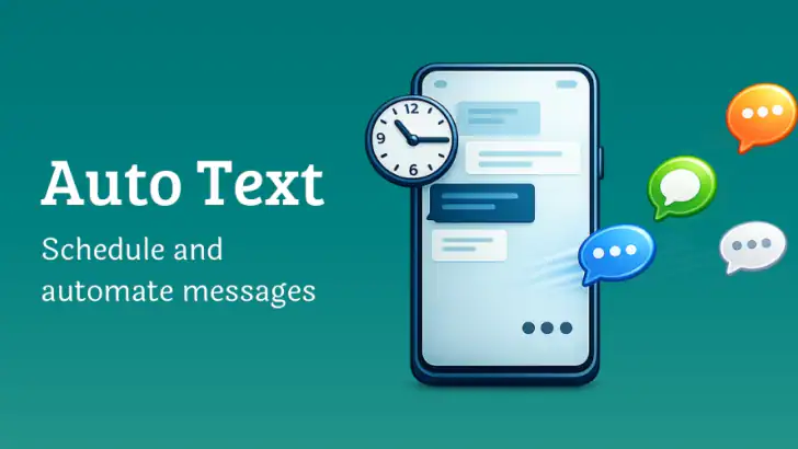 Auto Text - Schedule Messages feature graphic