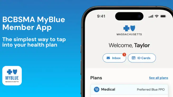 BCBSMA MyBlue Member App feature graphic